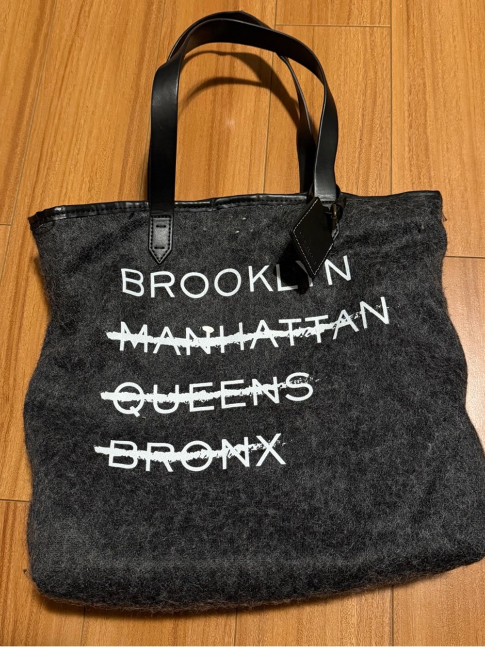 Kelsi Dagger tote bag Black City Names Tote with White Text